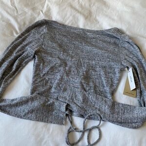 Aritzia Wilfred Free Lynx Cropped Long Sleeve Top